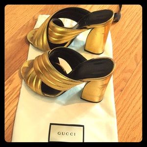Gucci Sandals 37 1/2 Gold